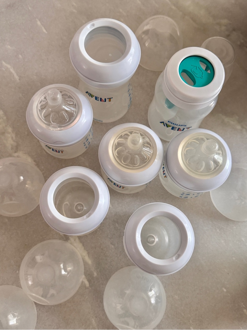 Philips Avent Baby Bottle Set of 7 + Silicone Snack Cup